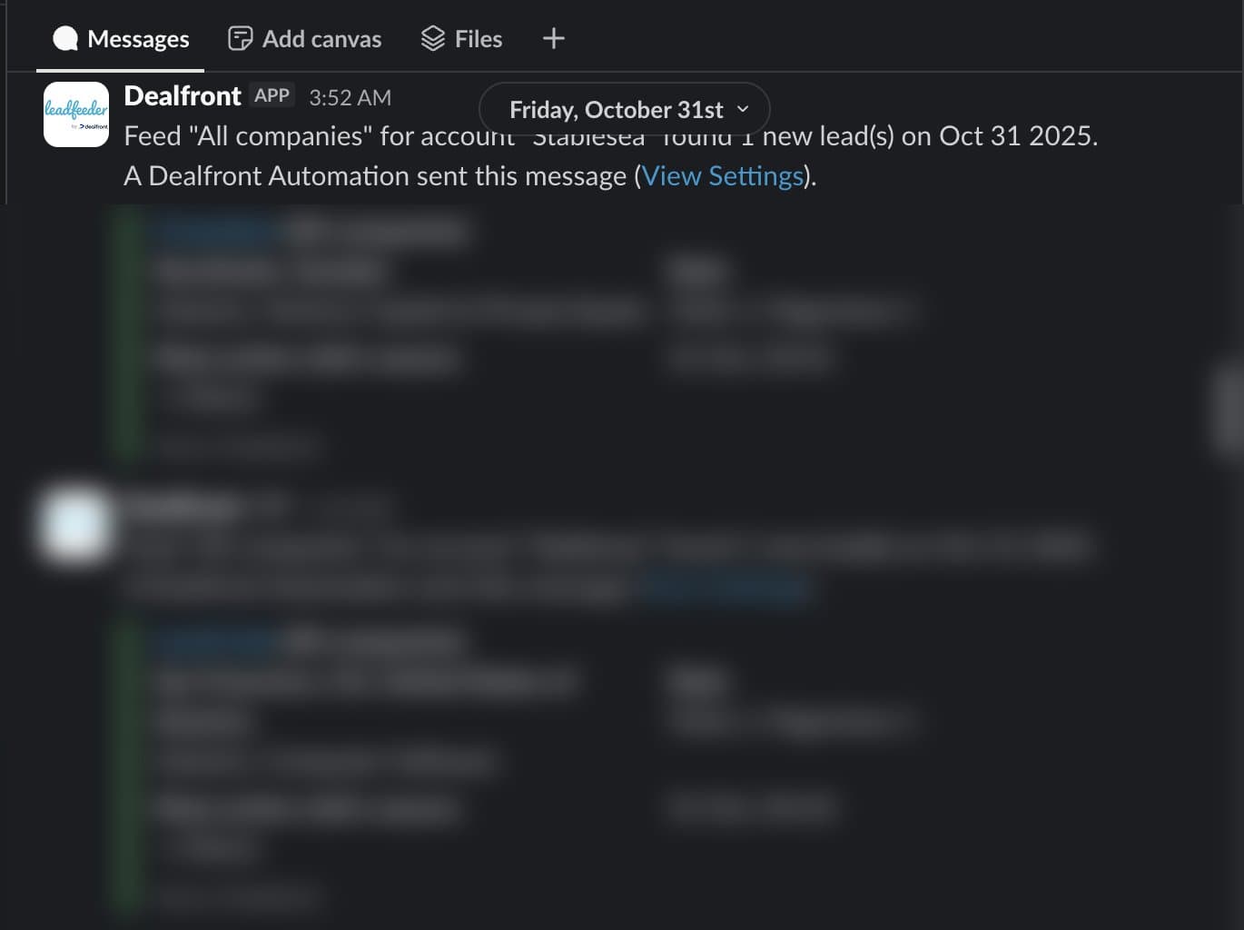 Website visitor detection with Slack notifications