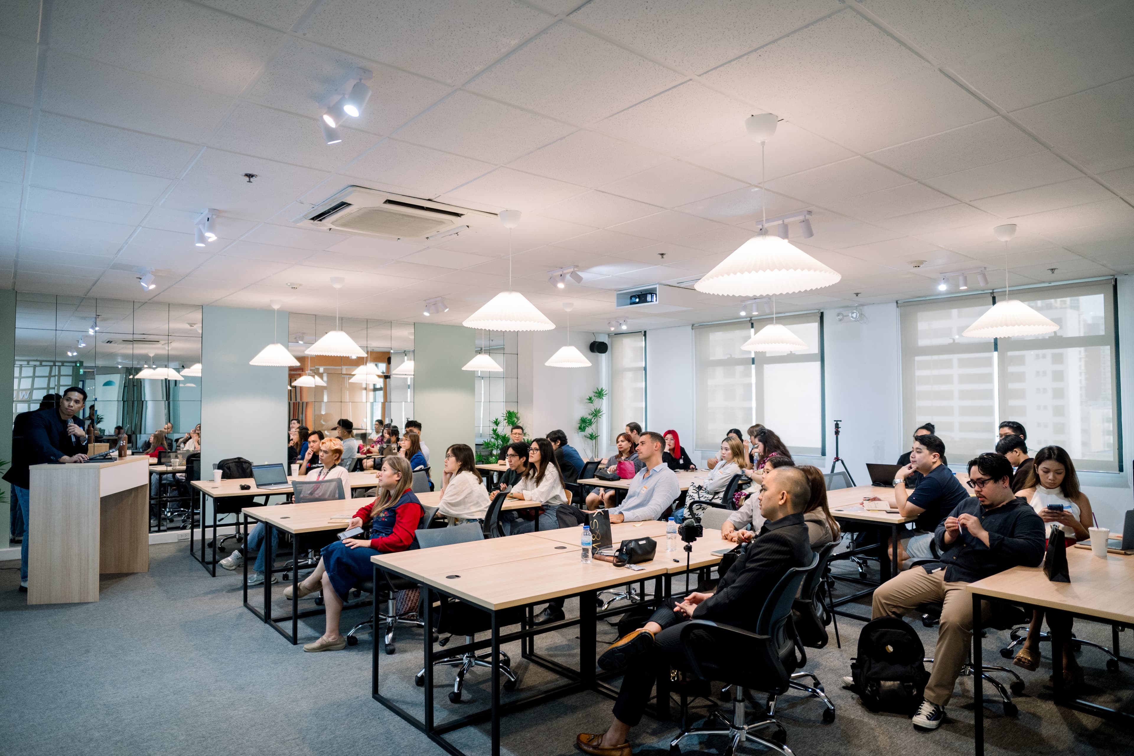 Clay Club Manila workshop — attendees listening to a live GTM session in Makati