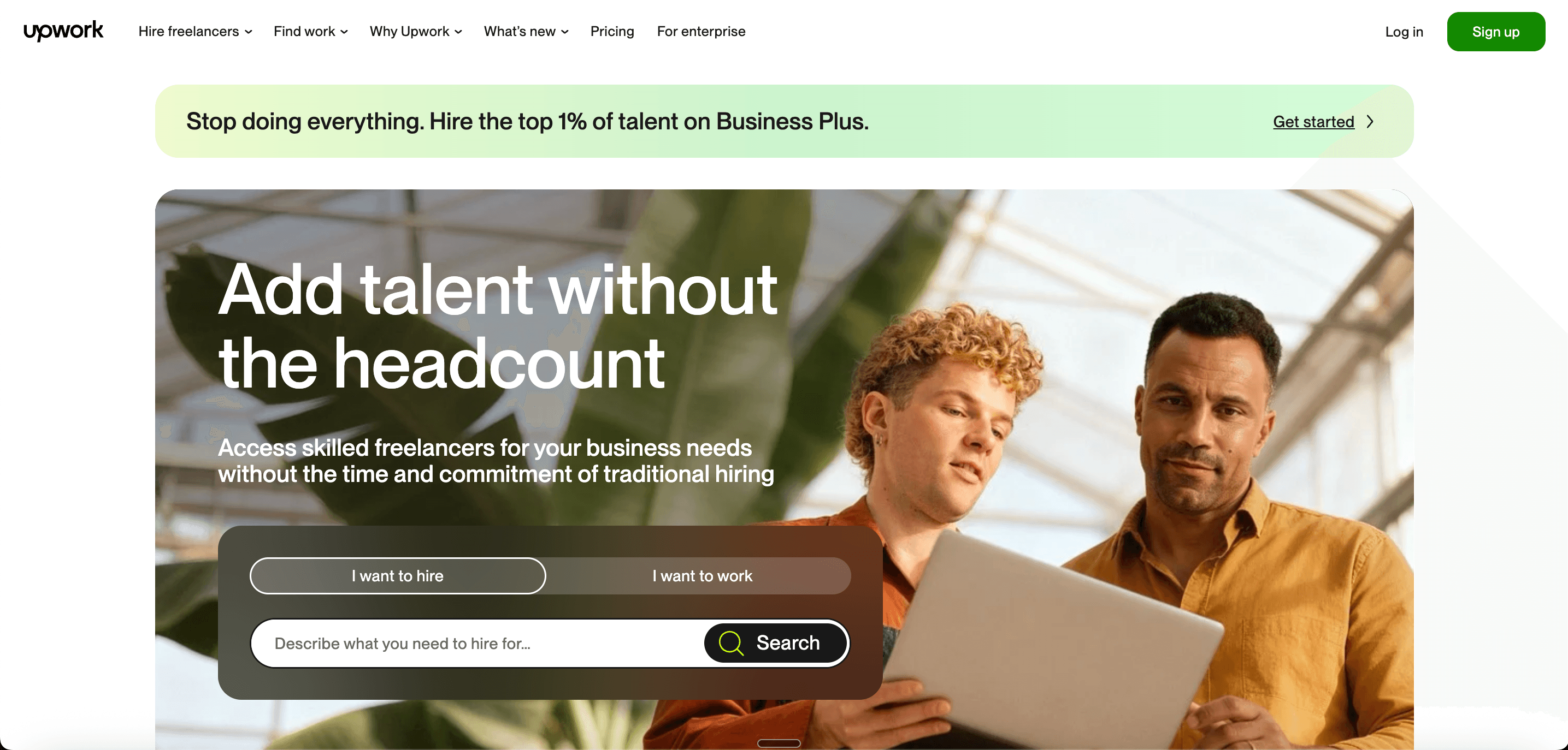 Upwork platform for hiring freelance talent from the Philippines
