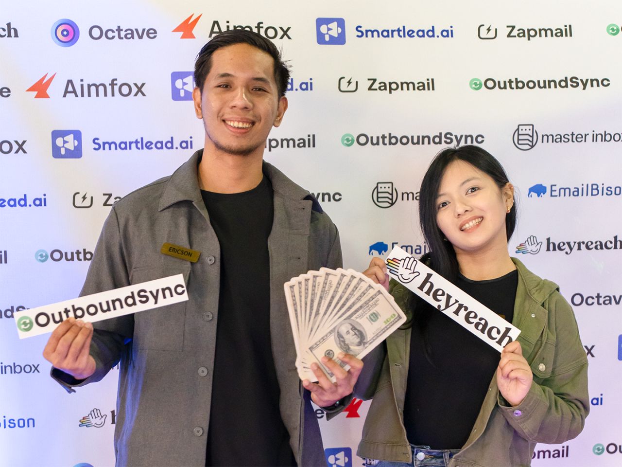 Louise and Ericson at a GTM laser tag event in San Carlos, California